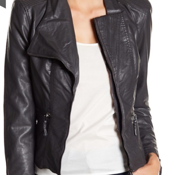 Blank NYC Faux Leather Fitted Moto Jacket, Small - Picture 9 of 12